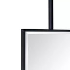 TEHOME Seren Specchio rettangolare da bagno da 20 pollici L x 30 pollici H con cornice in metallo, montaggio a soffitto, nero opaco