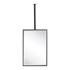 TEHOME Seren Specchio rettangolare da bagno da 20 pollici L x 30 pollici H con cornice in metallo, montaggio a soffitto, nero opaco