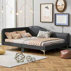 Divano letto imbottito Full/Twin Size con testiera e braccioli, gambe di supporto, letto Full/Twin Size