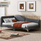 Divano letto imbottito Full/Twin Size con testiera e braccioli, gambe di supporto, letto Full/Twin Size