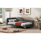 Divano letto imbottito Full/Twin Size con testiera e braccioli, gambe di supporto, letto Full/Twin Size