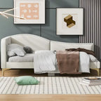 Divano letto imbottito Full/Twin Size con testiera e braccioli, gambe di supporto, letto Full/Twin Size