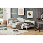 Divano letto imbottito Full/Twin Size con testiera e braccioli, gambe di supporto, letto Full/Twin Size