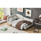 Divano letto imbottito Full/Twin Size con testiera e braccioli, gambe di supporto, letto Full/Twin Size