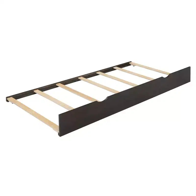 Letto a piattaforma matrimoniale in legno con rotelle estraibili e 2 cassetti, accenti in rattan 4S - ModernLuxe