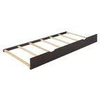Letto a piattaforma matrimoniale in legno con rotelle estraibili e 2 cassetti, accenti in rattan 4S - ModernLuxe