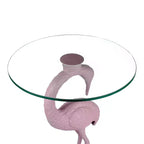 Tavolino Jonathan Y Blanche 25 Classic Mid-Century Glass Top Flamingo