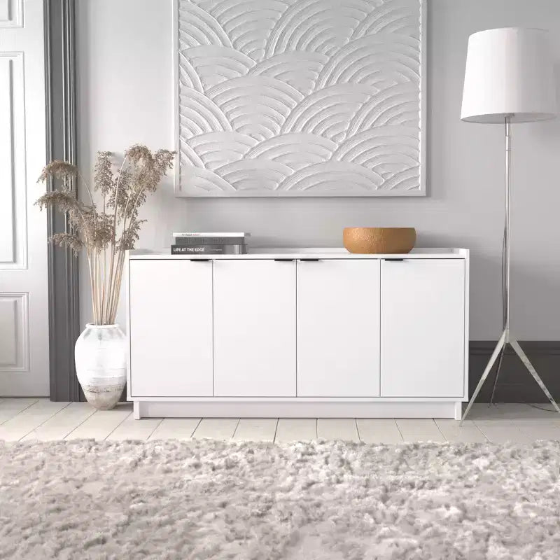 Prepac Simply Modern Madia Consolle a 4 Ante