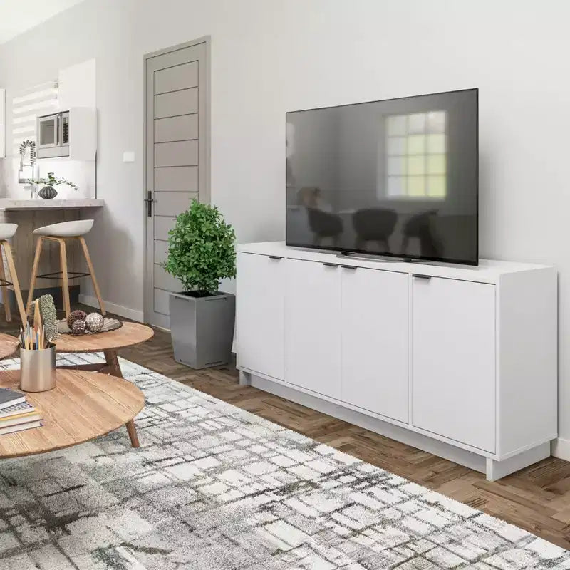 Prepac Simply Modern Madia Consolle a 4 Ante