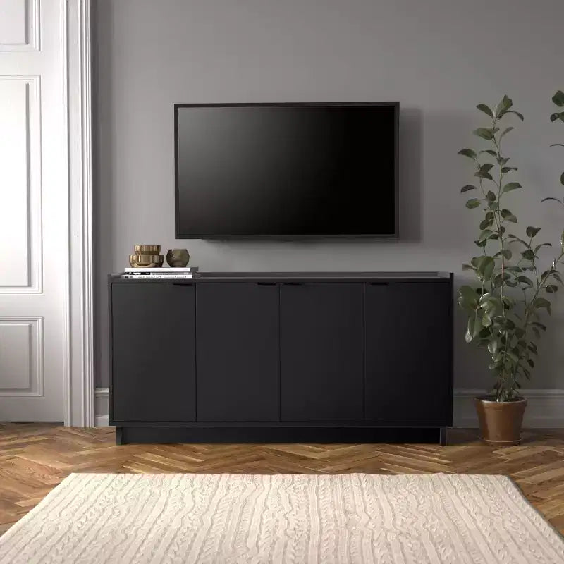 Prepac Simply Modern Madia Consolle a 4 Ante