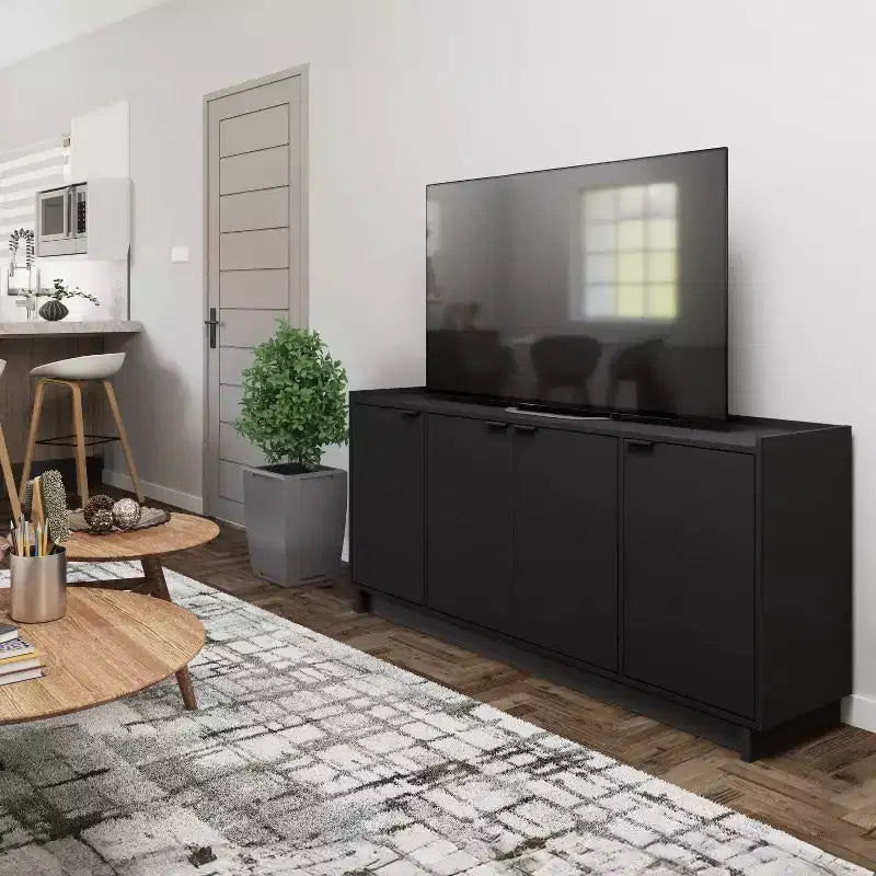 Prepac Simply Modern Madia Consolle a 4 Ante