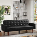 Divano letto, Divano letto futon, Divano a due posti in ecopelle, Divano letto a due posti per soggiorno, ospiti
