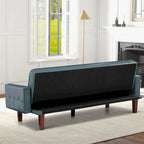Divano letto, Divano letto futon, Divano a due posti in ecopelle, Divano letto a due posti per soggiorno, ospiti