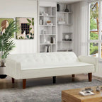 Divano letto, Divano letto futon, Divano a due posti in ecopelle, Divano letto a due posti per soggiorno, ospiti