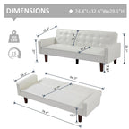 Divano letto, Divano letto futon, Divano a due posti in ecopelle, Divano letto a due posti per soggiorno, ospiti