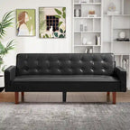 Divano letto, Divano letto futon, Divano a due posti in ecopelle, Divano letto a due posti per soggiorno, ospiti
