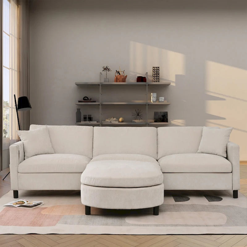 Divano componibile con struttura in legno