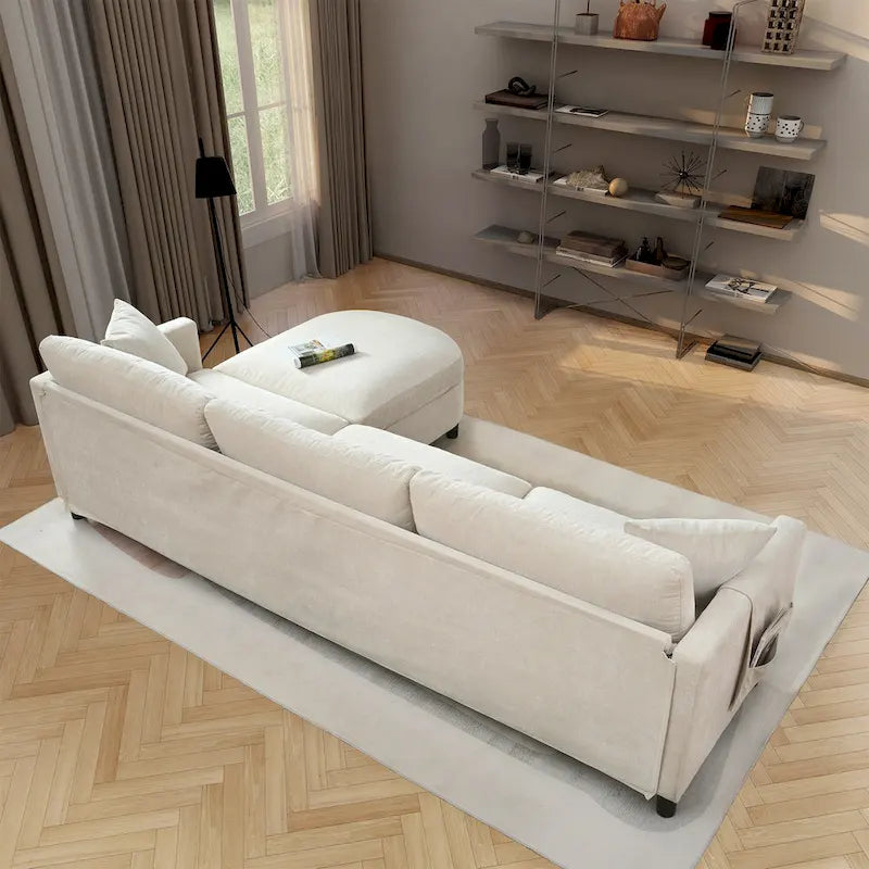 Divano componibile con struttura in legno