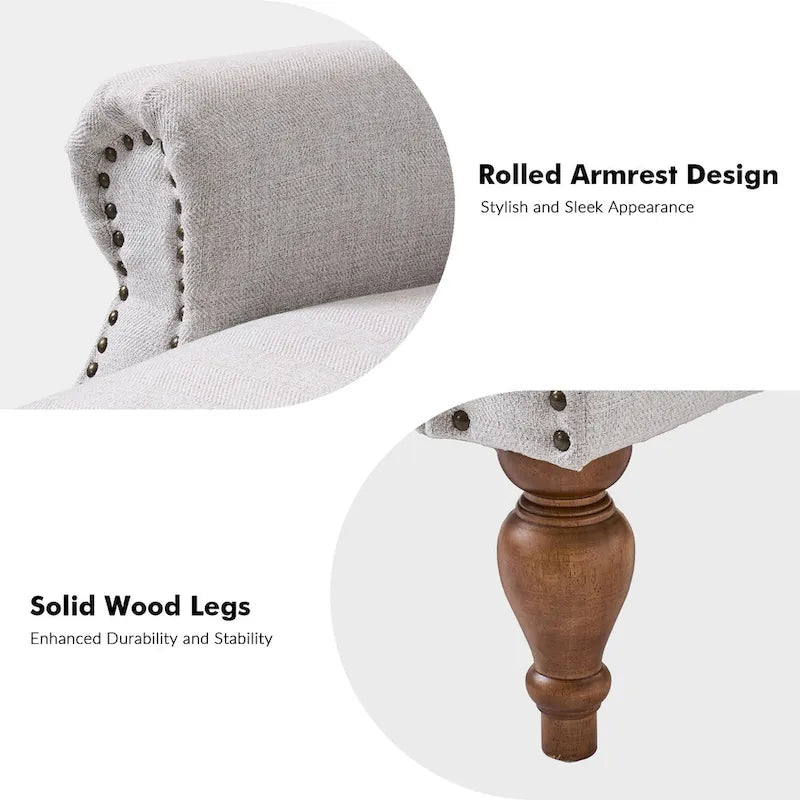 Carbone / Avena / Blu / Grigio / Avorio — Poltrona reclinabile manuale Wingback, finto lino, 1 posto