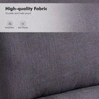 Carbone / Avena / Blu / Grigio / Avorio — Poltrona reclinabile manuale Wingback, finto lino, 1 posto