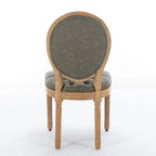 Sedia da pranzo con struttura in legno e borchie, set da 2