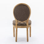 Sedia da pranzo con struttura in legno e borchie, set da 2