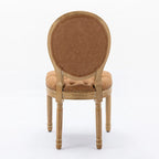 Sedia da pranzo con struttura in legno e borchie, set da 2