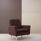 Sedia Mid-century Modern con telaio in legno resistente, poltrona per soggiorno, sedia da lettura con braccioli