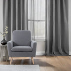 Sedia Mid-century Modern con telaio in legno resistente, poltrona per soggiorno, sedia da lettura con braccioli