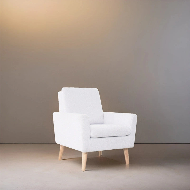 Sedia Mid-century Modern con telaio in legno resistente, poltrona per soggiorno, sedia da lettura con braccioli