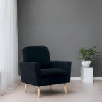 Sedia Mid-century Modern con telaio in legno resistente, poltrona per soggiorno, sedia da lettura con braccioli