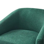 Coppia di Poltroncine Girevoli a Botte da 360° Moderne Imbottite in Legno