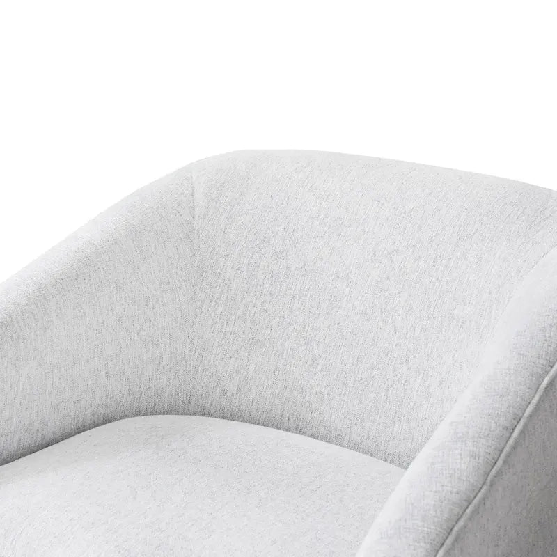 Coppia di Poltroncine Girevoli a Botte da 360° Moderne Imbottite in Legno