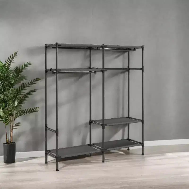 Armadio portatile indipendente da 65 pollici, appendiabiti resistente, organizer per armadio, contenitore per vestiti per guardaroba e camera da letto
