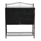 Cassettiera/Mobile contenitore a 8 cassetti e scarpiera inferiore in stile vittoriano Household Essentials, colore nero