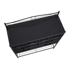 Cassettiera/Mobile contenitore a 8 cassetti e scarpiera inferiore in stile vittoriano Household Essentials, colore nero