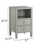 Comodino Comfort Pointe Winsley con 2 cassetti portaoggetti