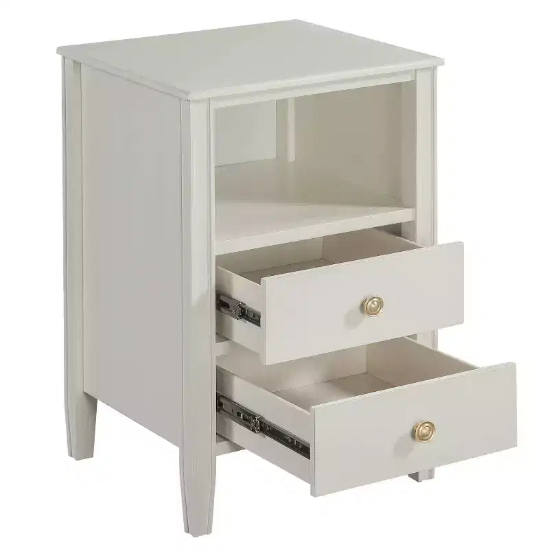 Comodino Comfort Pointe Winsley con 2 cassetti portaoggetti