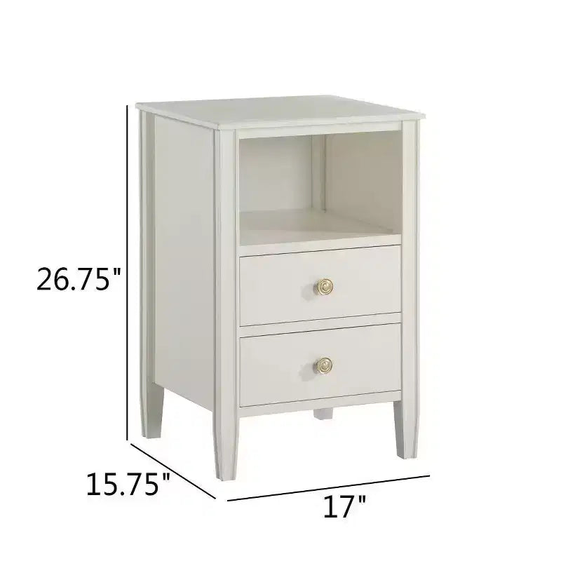 Comodino Comfort Pointe Winsley con 2 cassetti portaoggetti