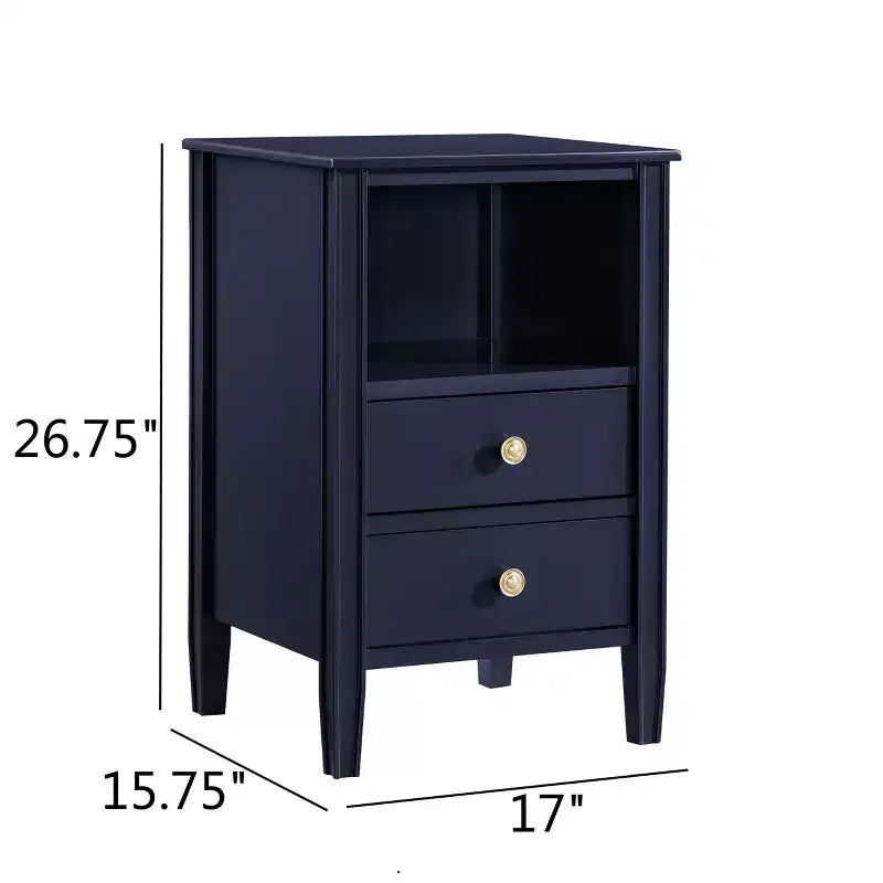 Comodino Comfort Pointe Winsley con 2 cassetti portaoggetti