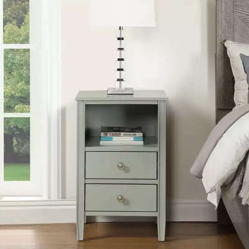 Comodino Comfort Pointe Winsley con 2 cassetti portaoggetti