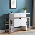 Buffet bianco e tortora scuro, mobile contenitore, in legno, alta qualità e durevole, grande capacità
