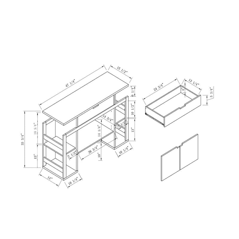 Buffet bianco e tortora scuro, mobile contenitore, in legno, alta qualità e durevole, grande capacità