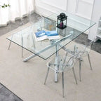 Set di 6 sedie da pranzo moderne minimaliste trasparenti