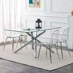 Set di 6 sedie da pranzo moderne minimaliste trasparenti