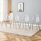 Set di 6 sedie da pranzo moderne minimaliste trasparenti
