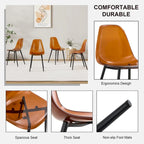 Set di 6 sedie da pranzo moderne minimaliste trasparenti