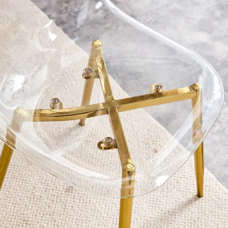 Set di 6 sedie da pranzo moderne minimaliste trasparenti