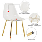 Set di 6 sedie da pranzo moderne minimaliste trasparenti