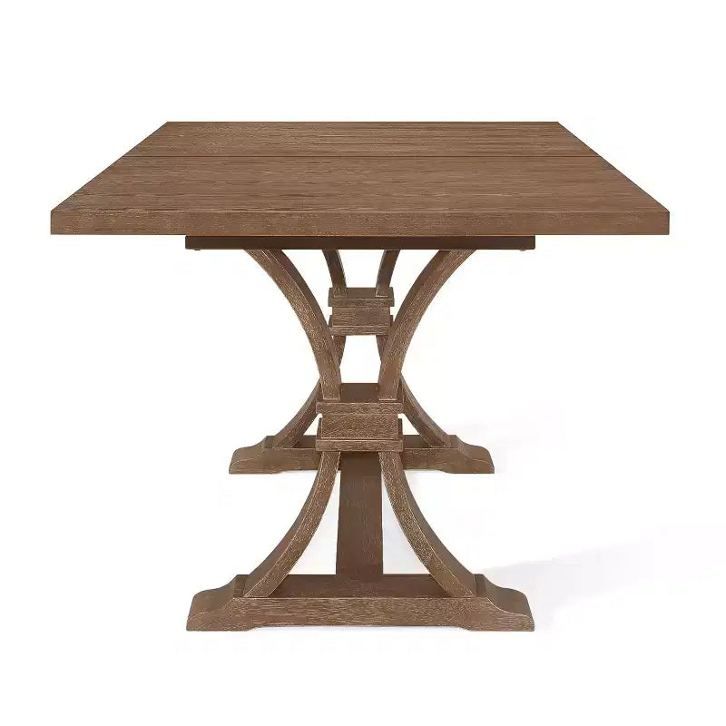 Christopher Knight Home Derring Set da Pranzo Espandibile da 7 Pezzi in Legno Rivestito Stile Rustico Francese
